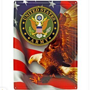 United States Army American Eagle Metal Sign 16x12 Inch Tin Sign